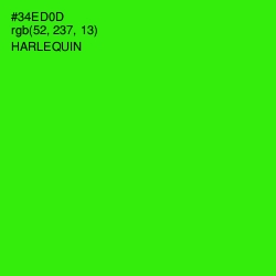 #34ED0D - Harlequin Color Image