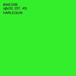 #34ED2B - Harlequin Color Image