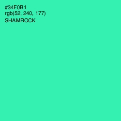 #34F0B1 - Shamrock Color Image