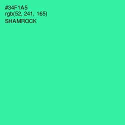 #34F1A5 - Shamrock Color Image