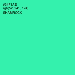 #34F1AE - Shamrock Color Image