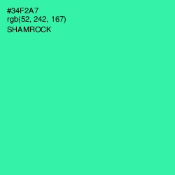 #34F2A7 - Shamrock Color Image