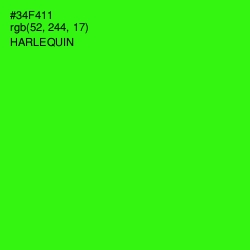 #34F411 - Harlequin Color Image