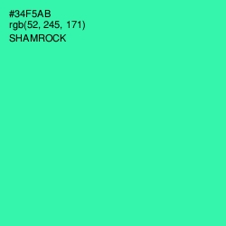 #34F5AB - Shamrock Color Image