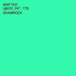 #34F7AD - Shamrock Color Image