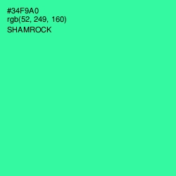 #34F9A0 - Shamrock Color Image