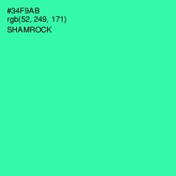 #34F9AB - Shamrock Color Image