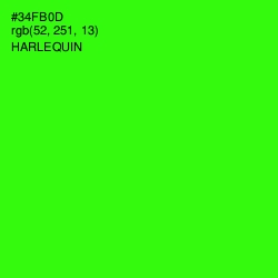 #34FB0D - Harlequin Color Image