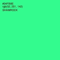 #34FB8E - Shamrock Color Image