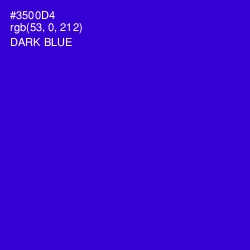 #3500D4 - Dark Blue Color Image