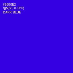#3500E2 - Dark Blue Color Image