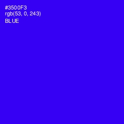 #3500F3 - Blue Color Image