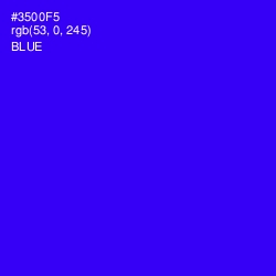 #3500F5 - Blue Color Image