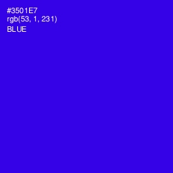 #3501E7 - Blue Color Image