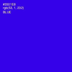 #3501E8 - Blue Color Image