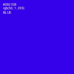 #3501EB - Blue Color Image