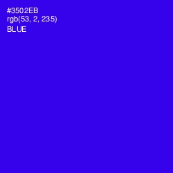 #3502EB - Blue Color Image