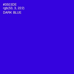 #3503DE - Dark Blue Color Image
