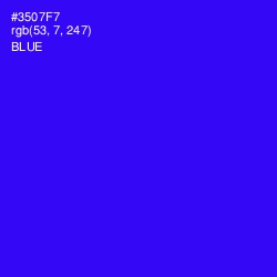 #3507F7 - Blue Color Image