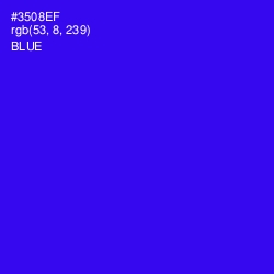 #3508EF - Blue Color Image