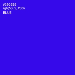 #3509E9 - Blue Color Image