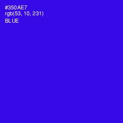 #350AE7 - Blue Color Image