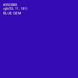 #350BB5 - Blue Gem Color Image