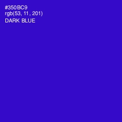 #350BC9 - Dark Blue Color Image