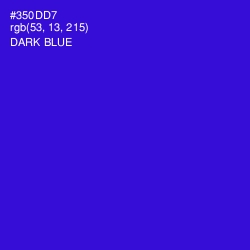 #350DD7 - Dark Blue Color Image