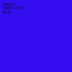 #350DF1 - Blue Color Image