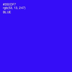 #350DF7 - Blue Color Image