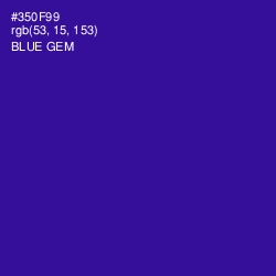 #350F99 - Blue Gem Color Image