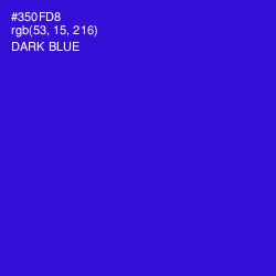 #350FD8 - Dark Blue Color Image