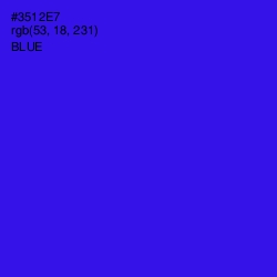 #3512E7 - Blue Color Image