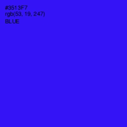 #3513F7 - Blue Color Image