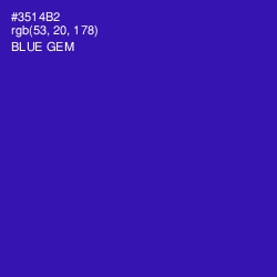 #3514B2 - Blue Gem Color Image