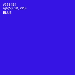 #3514E4 - Blue Color Image