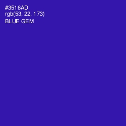 #3516AD - Blue Gem Color Image