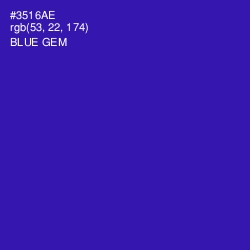 #3516AE - Blue Gem Color Image