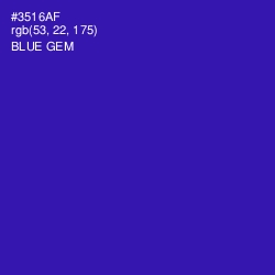 #3516AF - Blue Gem Color Image