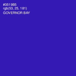 #3519B5 - Governor Bay Color Image