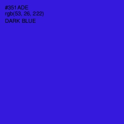 #351ADE - Dark Blue Color Image