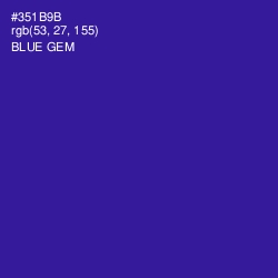 #351B9B - Blue Gem Color Image