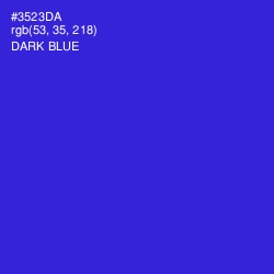 #3523DA - Dark Blue Color Image