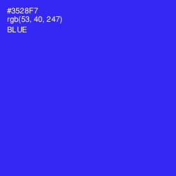 #3528F7 - Blue Color Image