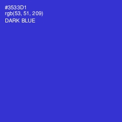 #3533D1 - Dark Blue Color Image
