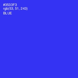 #3533F3 - Blue Color Image