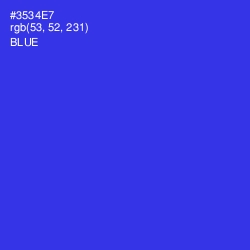 #3534E7 - Blue Color Image