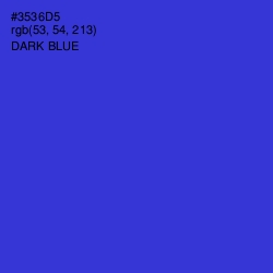 #3536D5 - Dark Blue Color Image