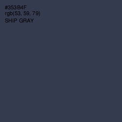 #353B4F - Ship Gray Color Image